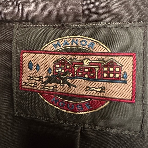 manor house women’s black gray plaid ckeck blazer jacket size Large. - Picture 13 of 15